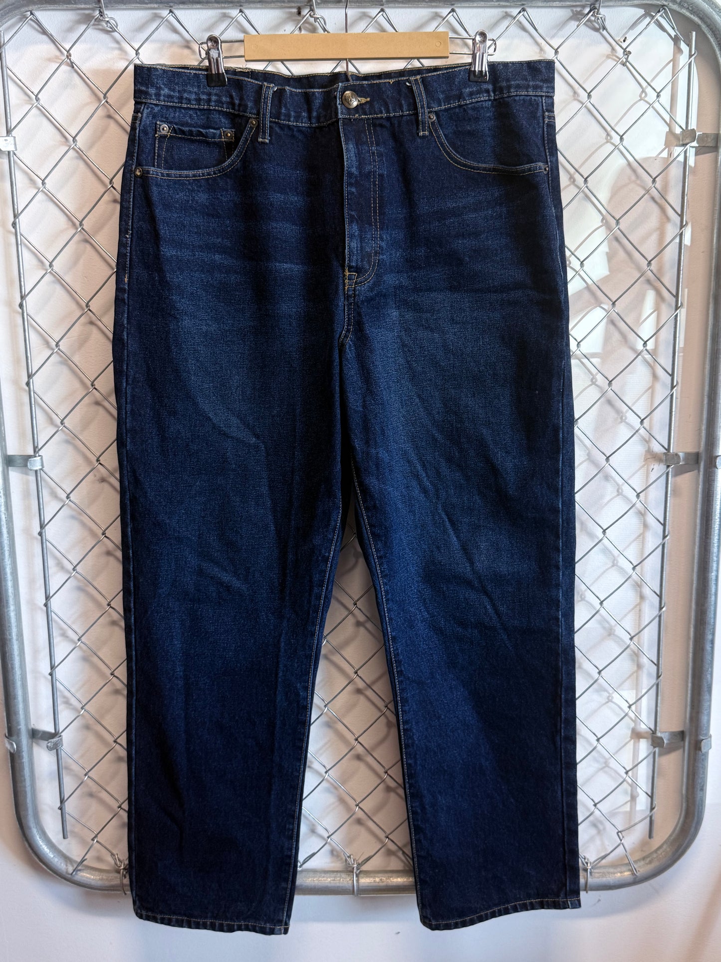 Ed Hardy Dark Wash Tiger Heads Denim Jeans Size 38x30
