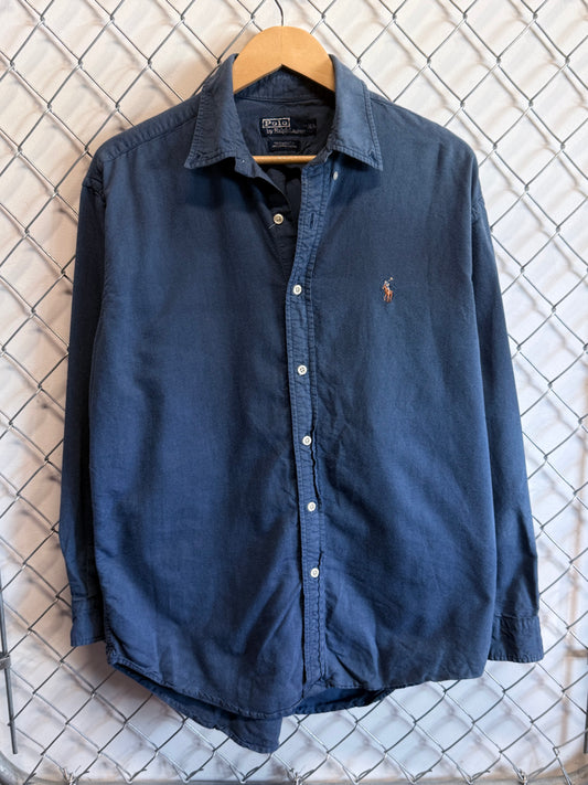 Vintage Polo Ralph Lauren Yarmouth Cotton Oxford Button Up Shirt Size XL