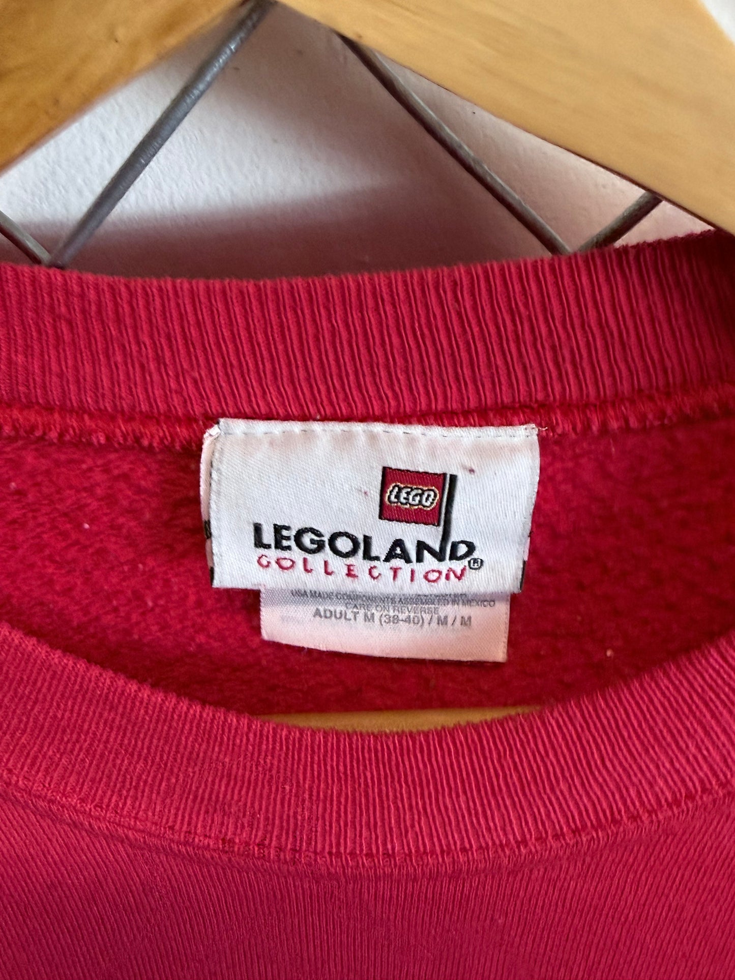 Vintage Legoland Theme Amusement Park Red Sweater Size Medium