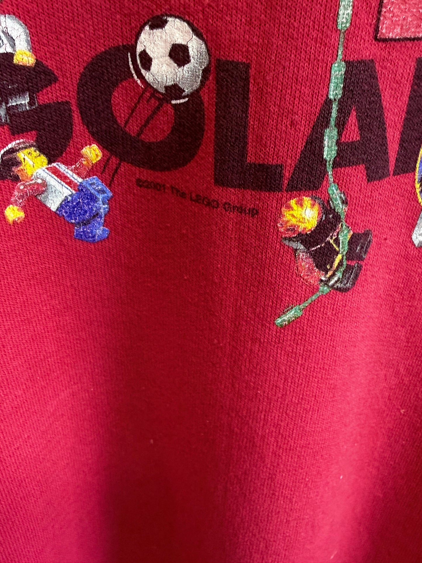 Vintage Legoland Theme Amusement Park Red Sweater Size Medium