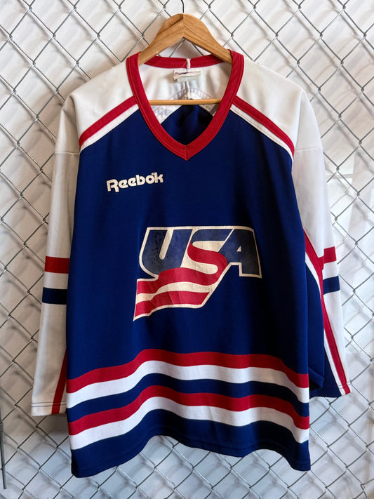 Vintage 1994 Reebok Team USA Olympic Hockey Jersey CCM Size Medium