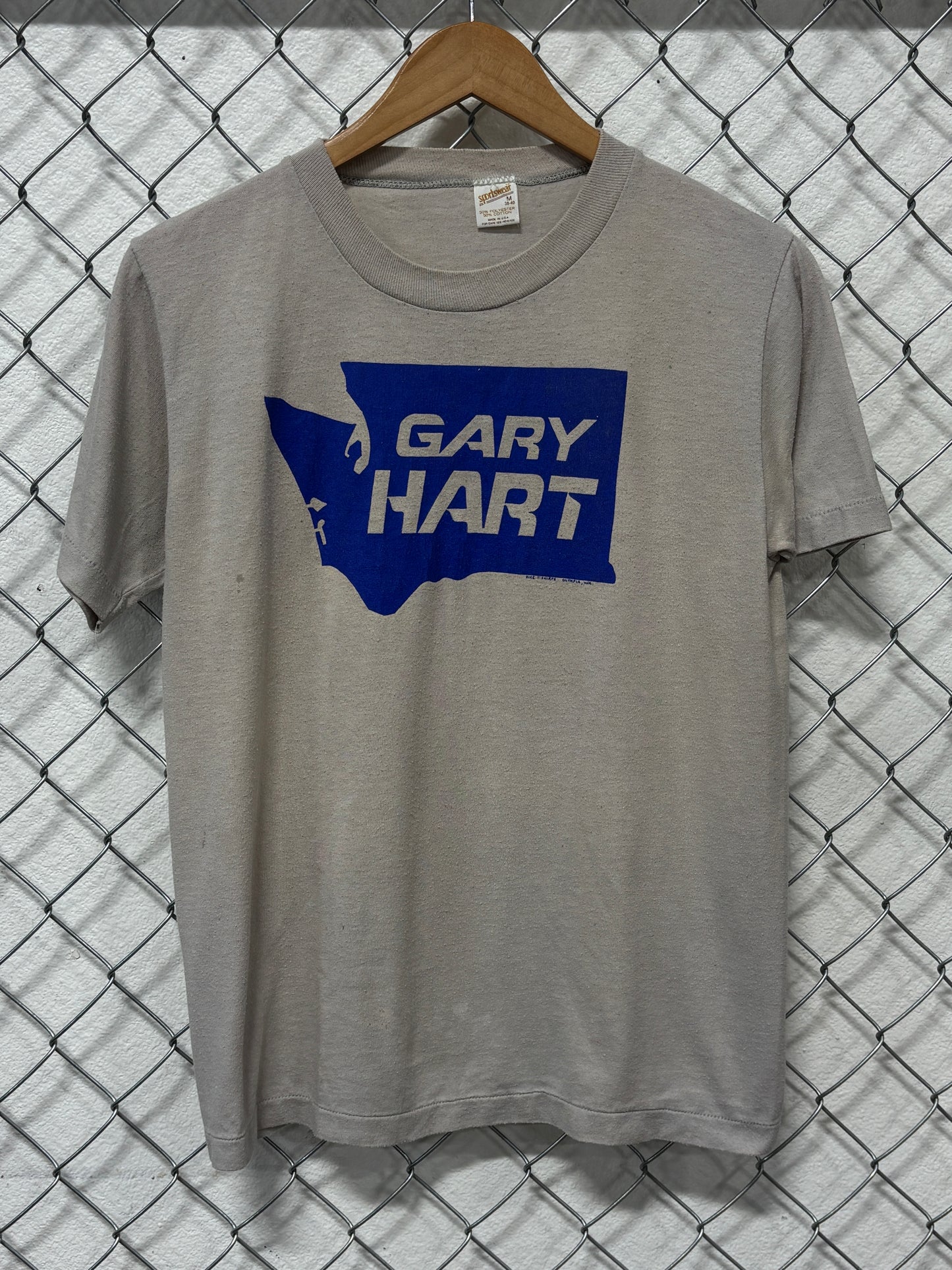 Vintage 80's Gary Hart Washington Election Graphic Tee Size Medium