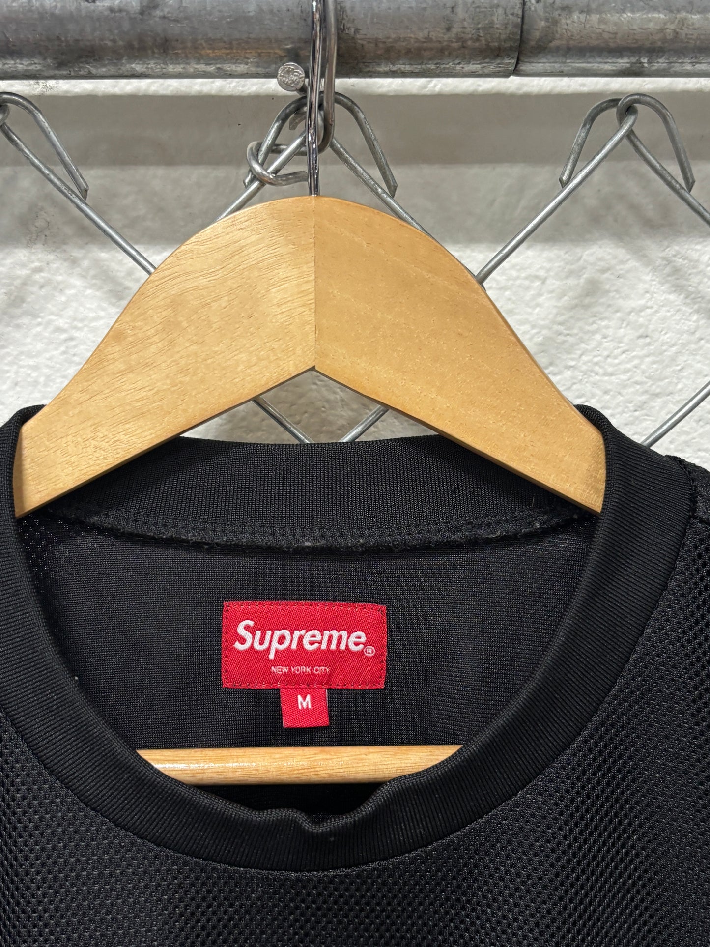 Supreme SS20 Dazzle Mesh Net Top Black Shirt Size Medium NWOT