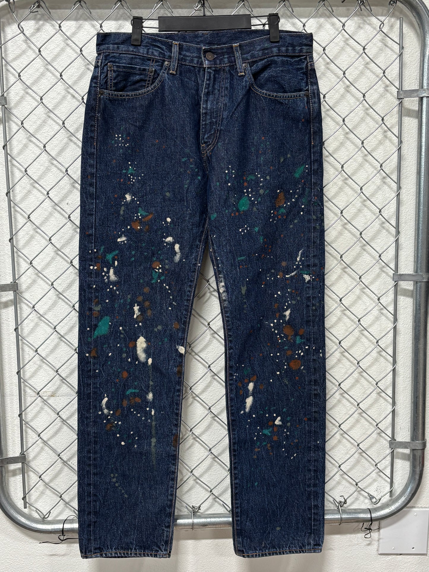 Levi's x END Clothing Paint Splattered Denim Selvedge Red Line Jeans Size 32x32