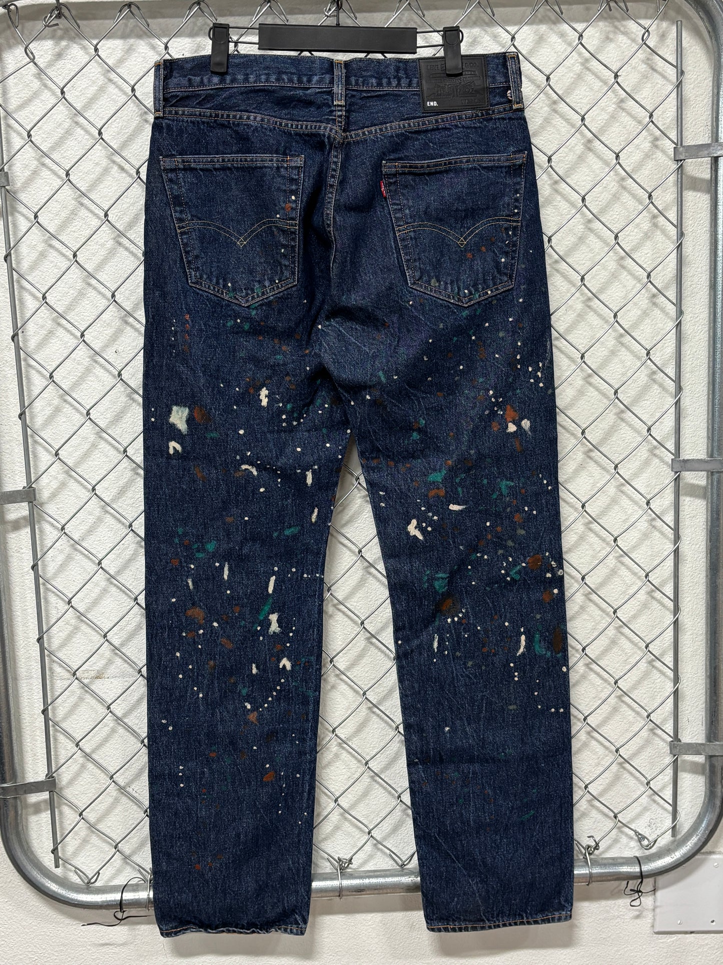 Levi's x END Clothing Paint Splattered Denim Selvedge Red Line Jeans Size 32x32