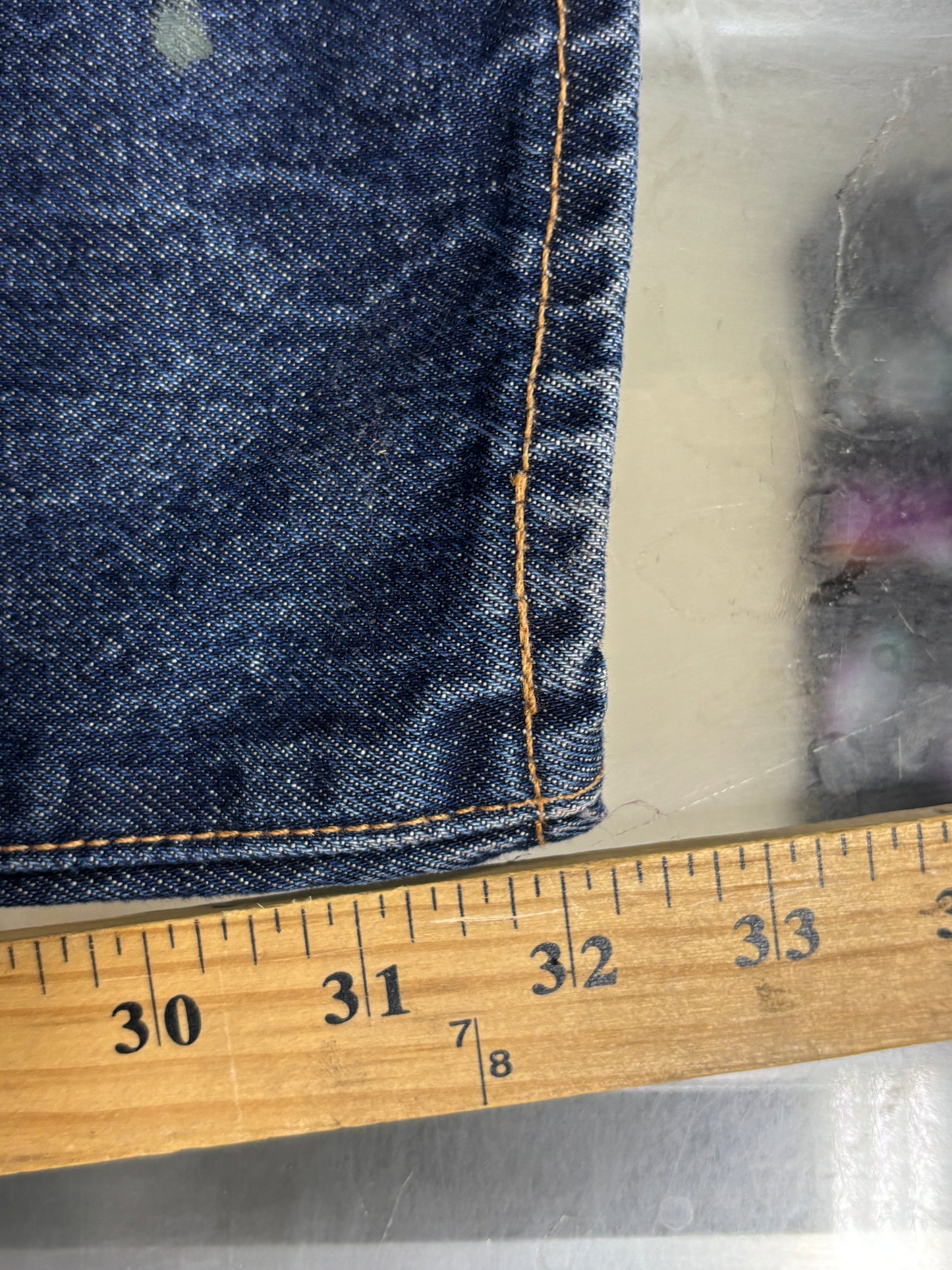 Levi's x END Clothing Paint Splattered Denim Selvedge Red Line Jeans Size 32x32