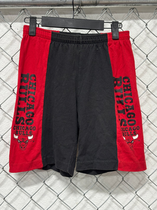 Vintage Youth Chicago Bulls Black Red Sweat Shorts Size Small