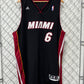 Adidas Lebron James Miami Heat #6 Black NBA Jersey Size XXL