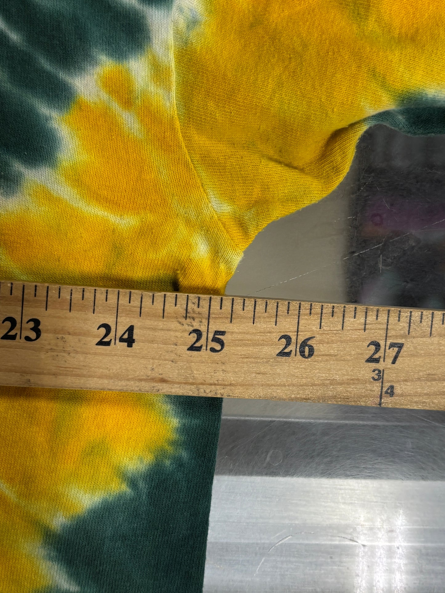 Vintage Liquid Blue Green Bay Packers Tie Dye NFL Logo Tee Size XXL