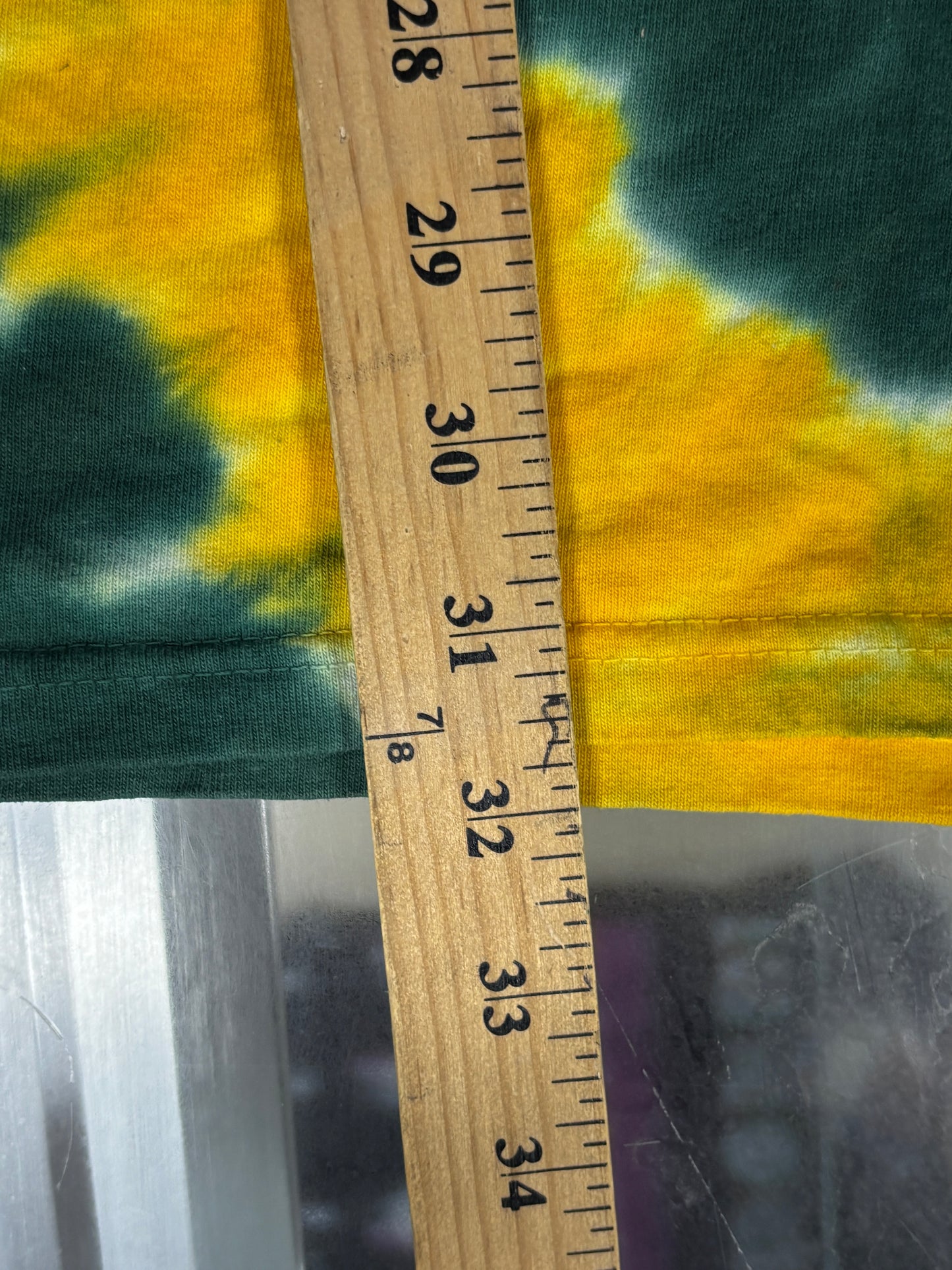 Vintage Liquid Blue Green Bay Packers Tie Dye NFL Logo Tee Size XXL