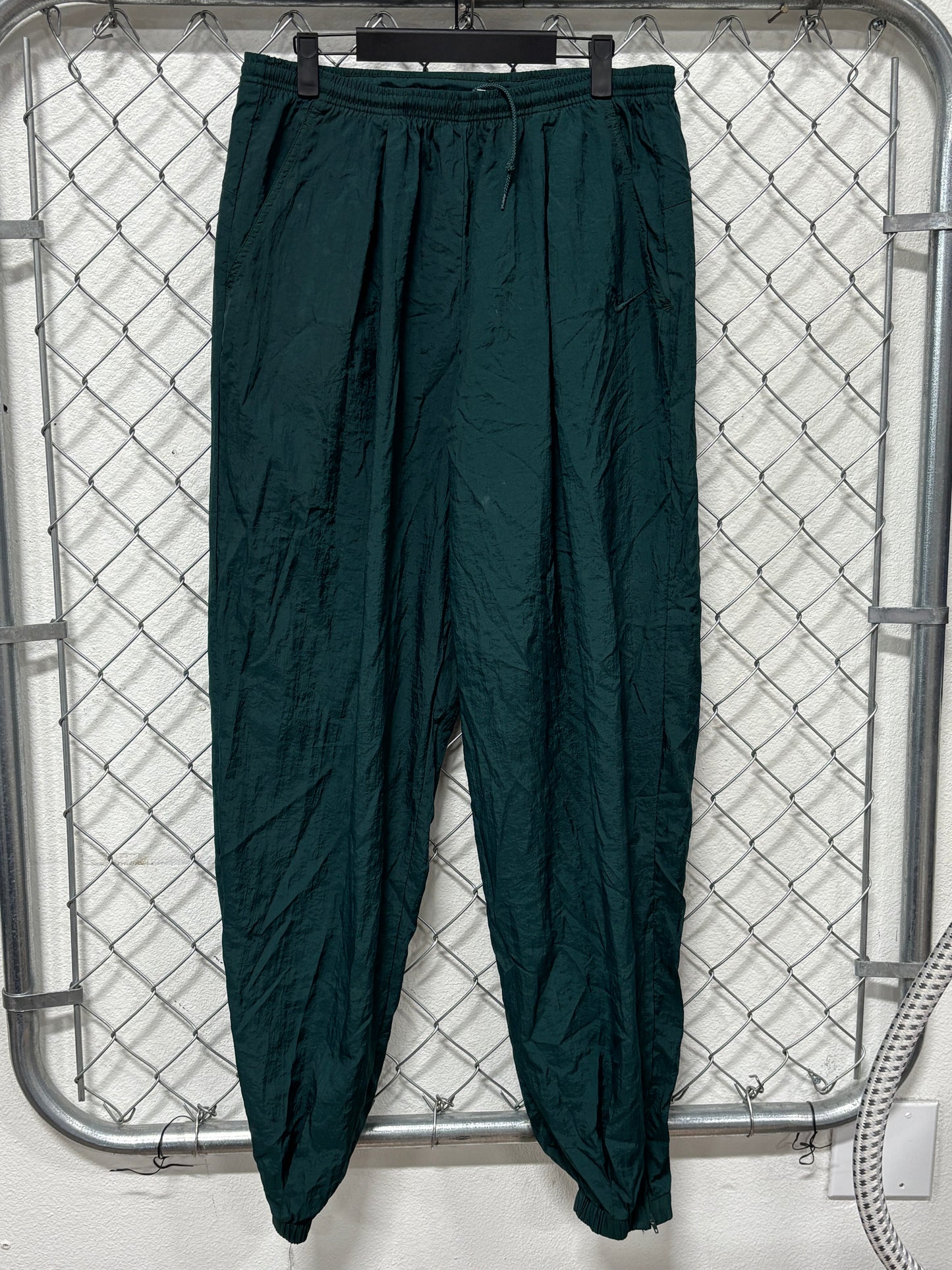 Vintage 90's Nike Green Swoosh Logo Track Pants Size XL