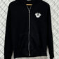 True Religion Brand Black Zip Up Hoodie Size Large