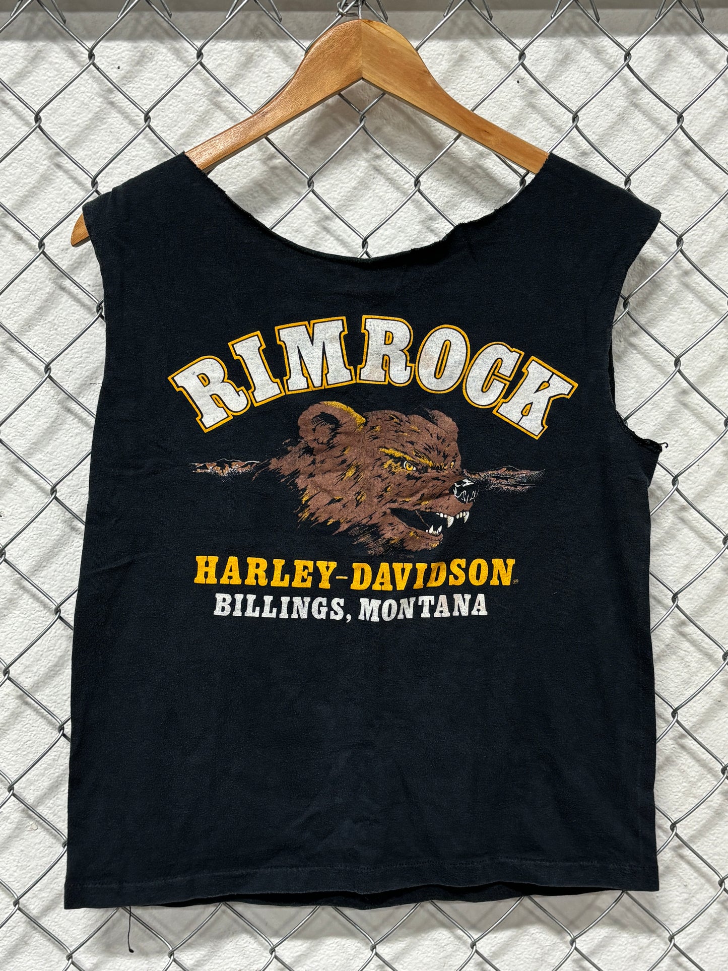 Vintage 1986 Harley Davidson Thrashed Tank Top Shirt Size Medium