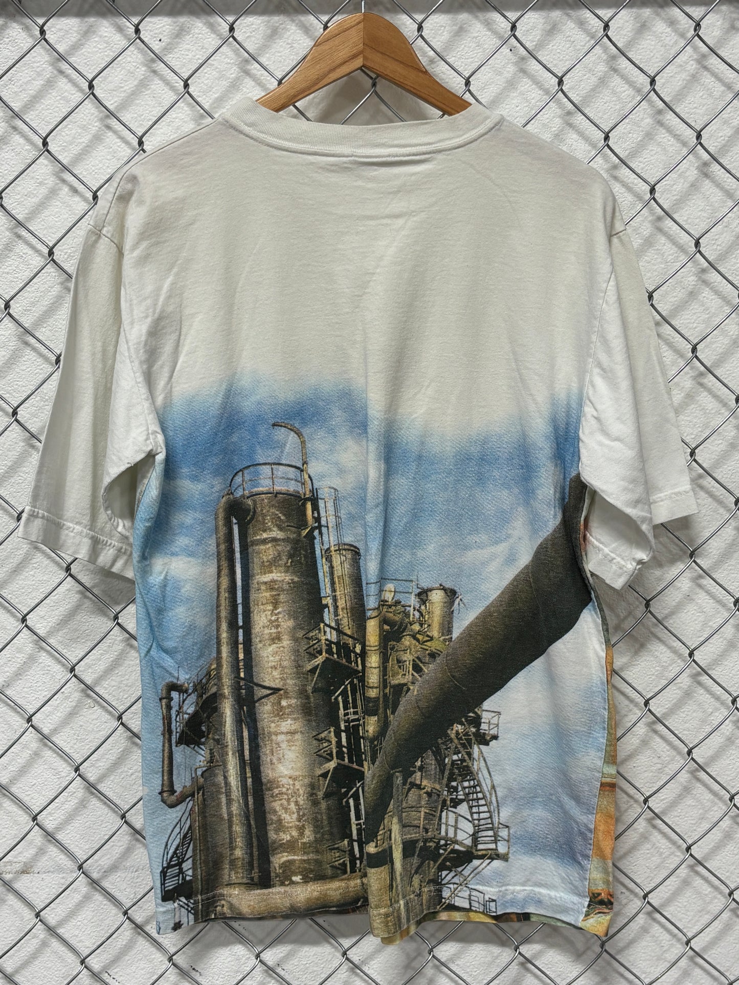 Vintage 90's Levi's Durable Welding All Over Print AOP Tee Size Large