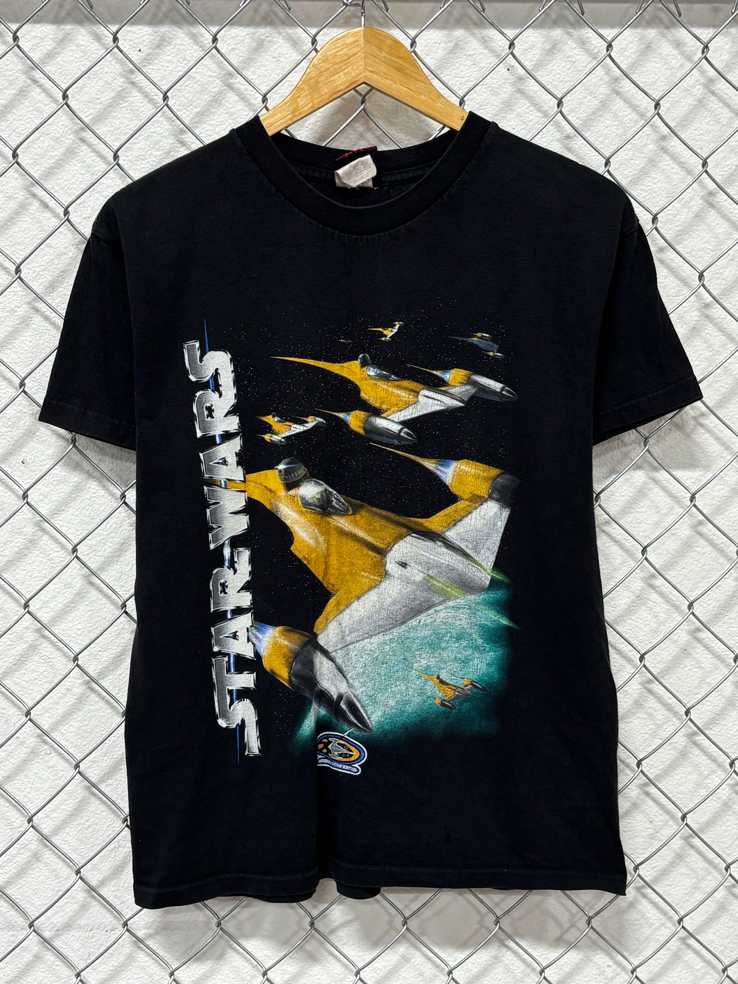 Vintage Y2K Star Wars Phantom Menace Graphic Tee Size Medium