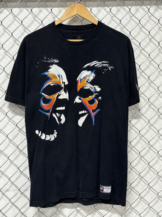 WWE The Uso's Wrestling Mask Graphic Tee Size Large