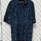 Y2K South Pole Blue All Over Print Short Sleeve Button Up Shirt Size XL