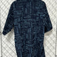 Y2K South Pole Blue All Over Print Short Sleeve Button Up Shirt Size XL