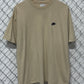 Y2K Nike Futura Tan Small Swoosh Logo Tee Size XXL
