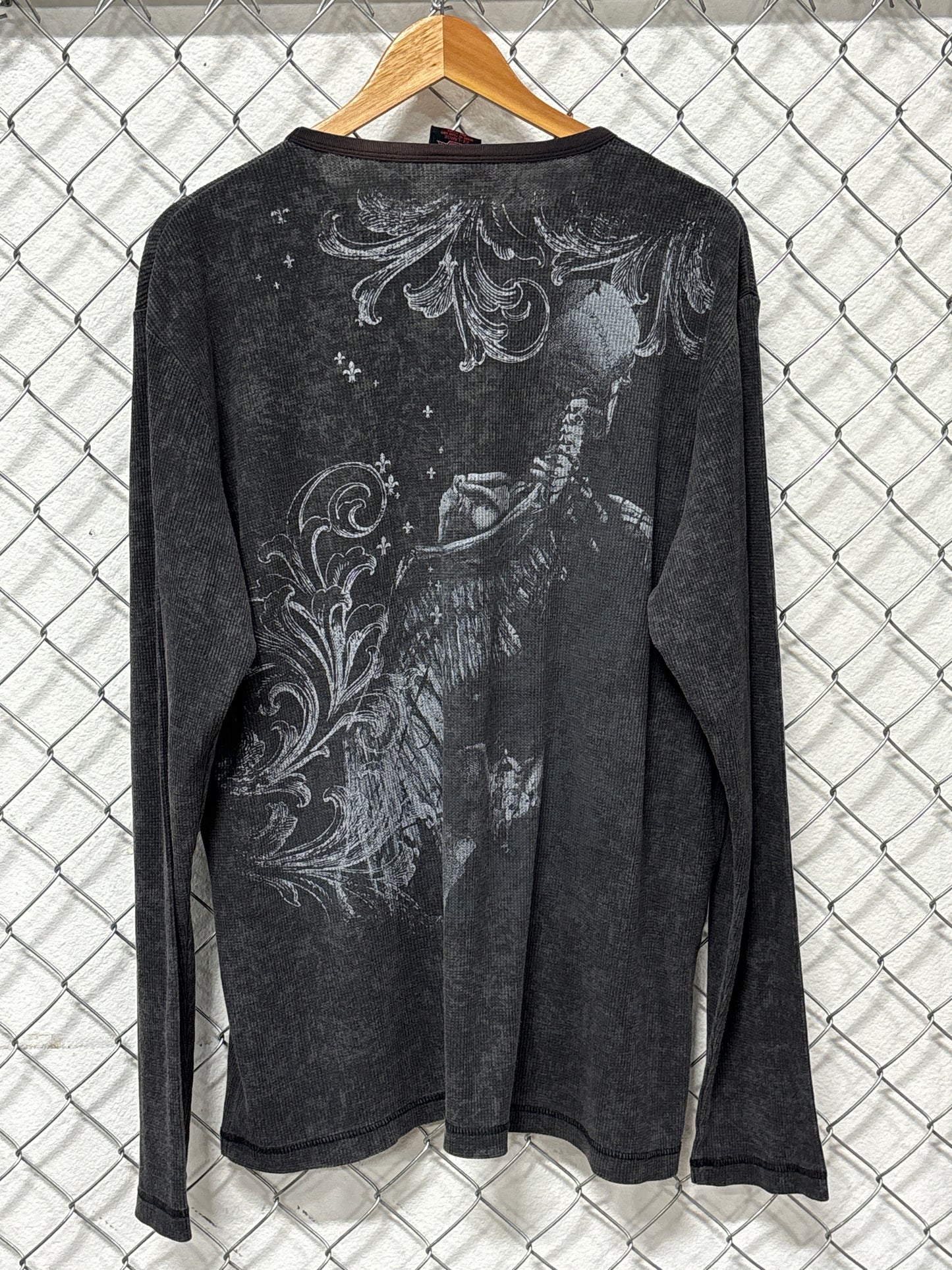 Y2K MMA Elite Skeleton Long Sleeve Thermal Shirt Size XXL