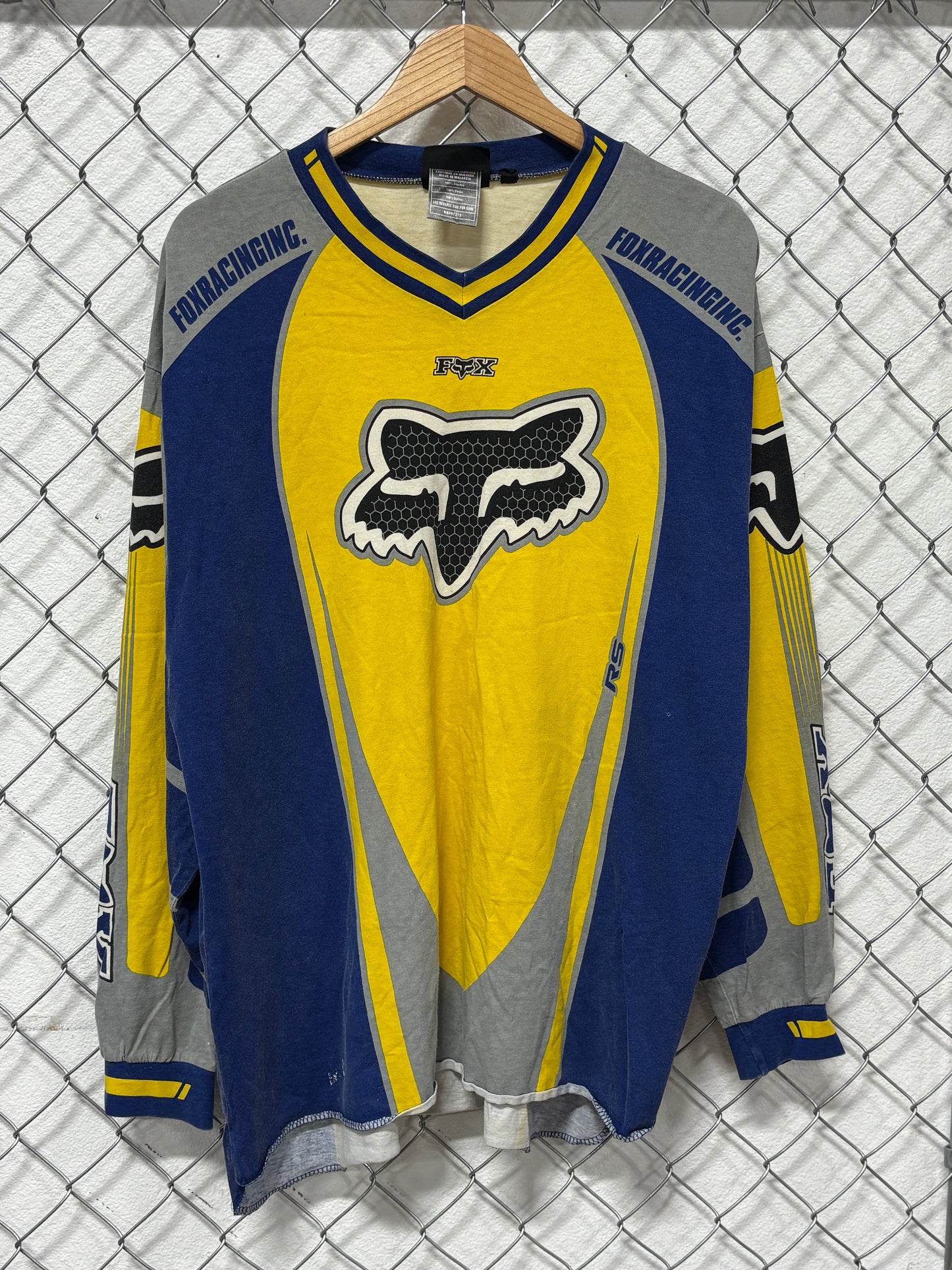 Vintage 90's FOX Motocross Long Sleeve Racing Shirt Size XL