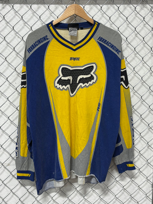 Vintage 90's FOX Motocross Long Sleeve Racing Shirt Size XL