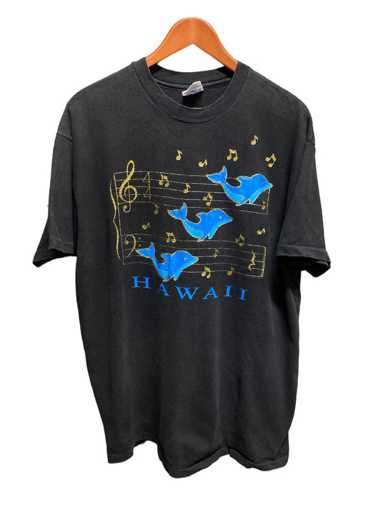 Vintage Hawaii Musical Dolphins Destination Tee Size XL