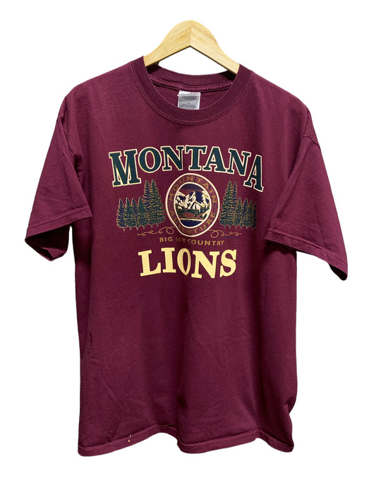 00's Montana Lions Adventure Graphic Tee Size Large