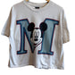 Vintage 90's Women's Mickey Mouse Cropped Cartoon Graphic Tee Size Large