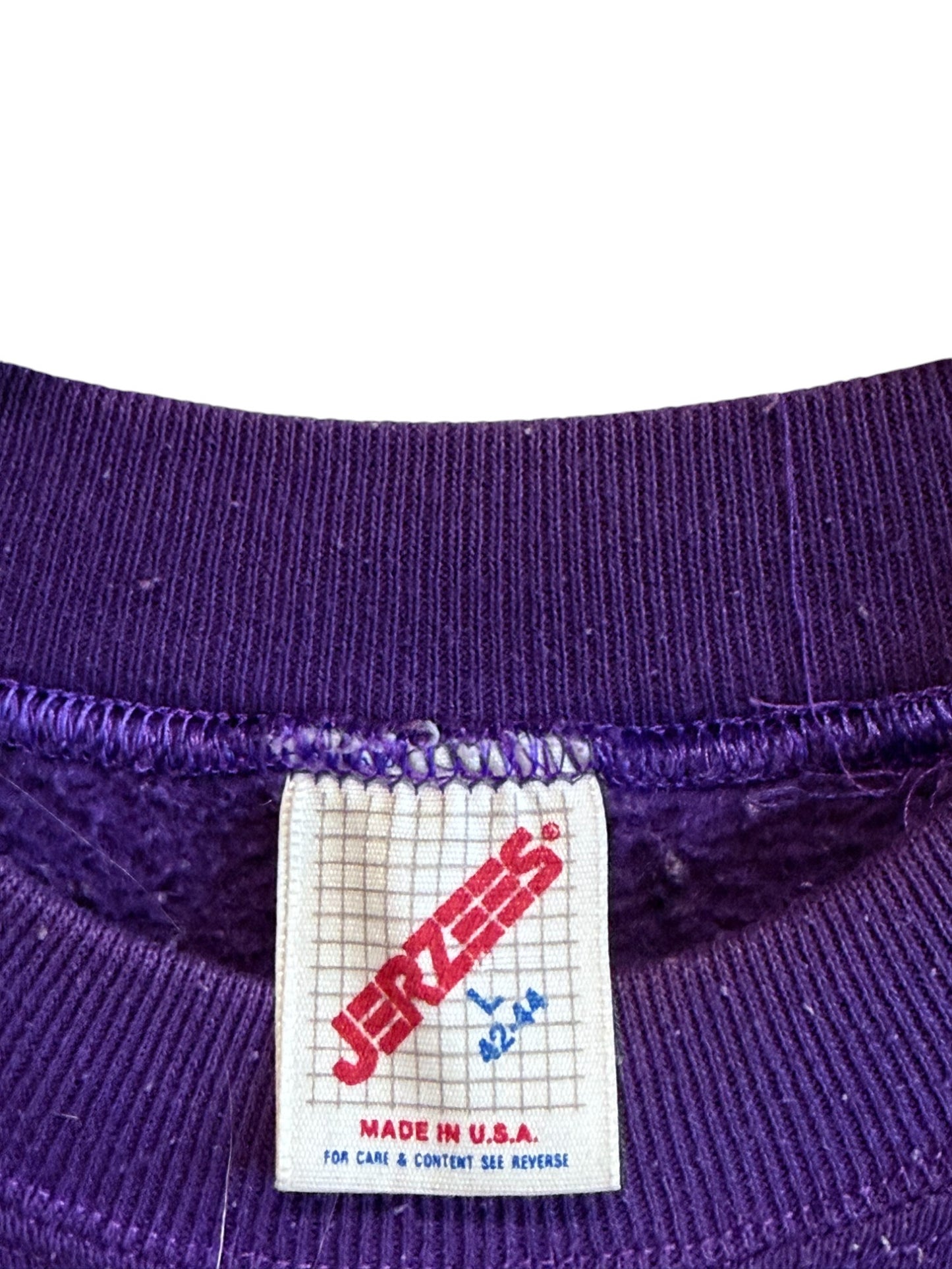 Vintage 90's LSU Tigers Big Print College Crewneck Sweater Size Large