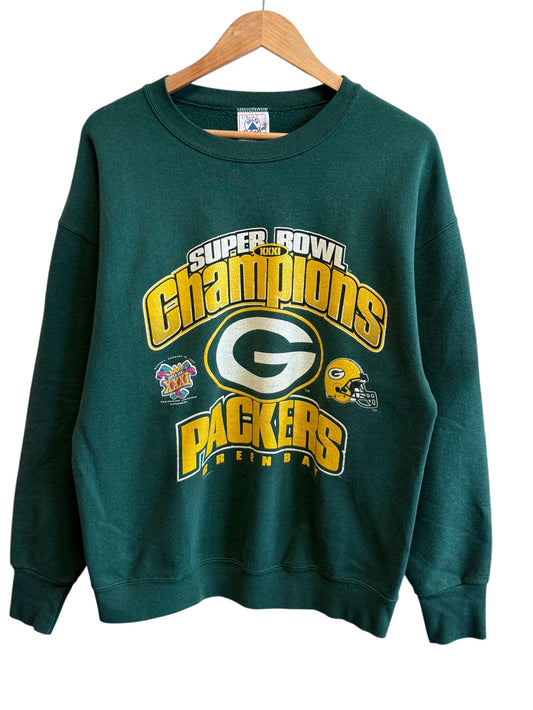 Vintage Green Bay Packers Super Bowl 31 NFL Sweater Size Large
