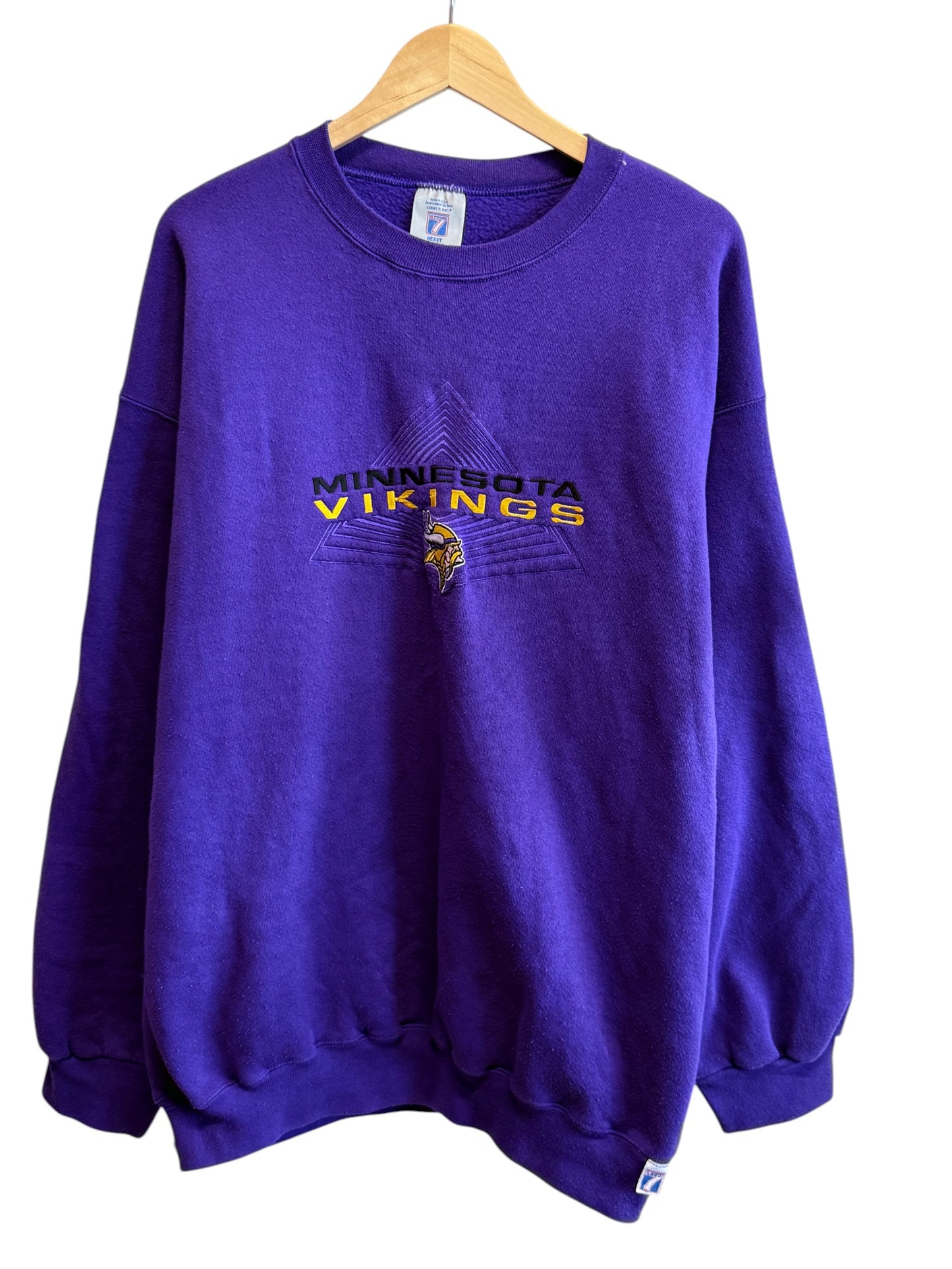 Vintage 90's Logo 7 Minnesota Vikings Crewneck Sweater Size XXL