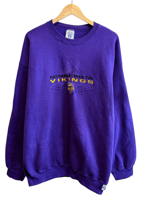 Vintage 90's Logo 7 Minnesota Vikings Crewneck Sweater Size XXL