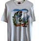 Vintage 90's Renegade Fishing Lures Nature Graphic Tee Size XL