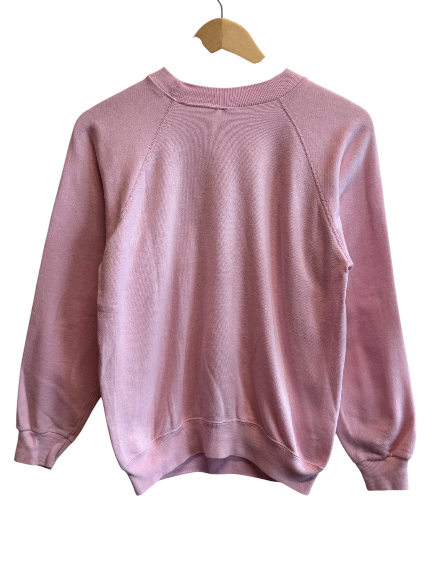 Vintage 80's Women's Pink Kitten Crewneck Sweater Size Medium
