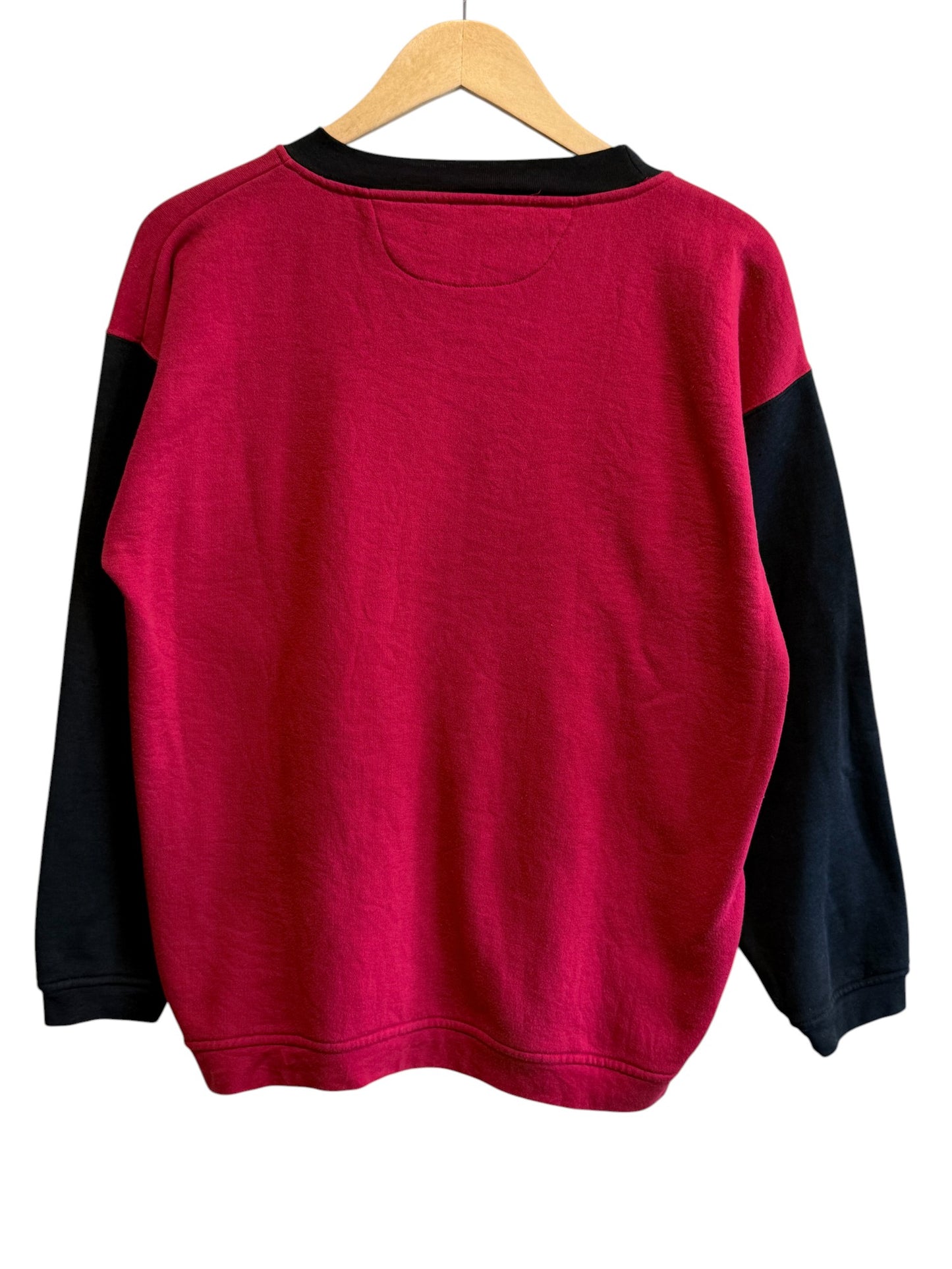 Vintage 90's Nike Swoosh Jumpman Logo Red Sweater Size Large