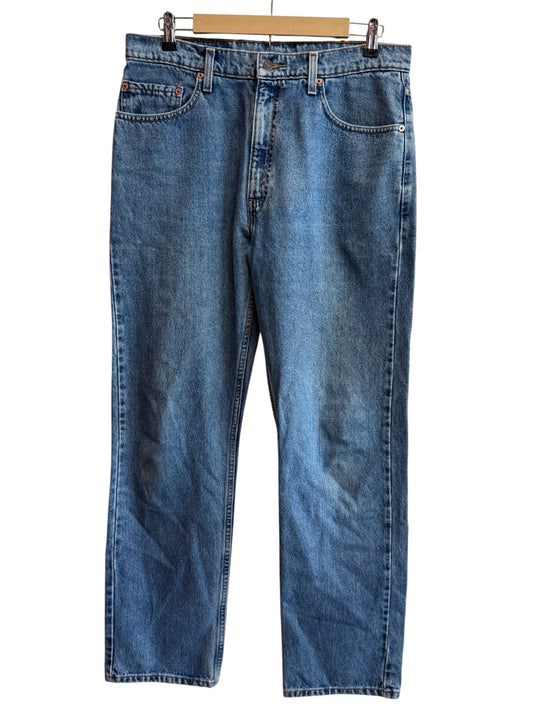 Vintage 90's Levi's 505 Regular Fit Straight Leg Denim Jeans Size 34x31