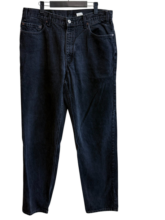 Vintage Levi's Black Relaxed Fit Straight Leg Denim Jeans Size 35x34