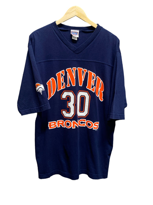 Vintage 90's Denver Broncos Jersey Style Tee Size Large