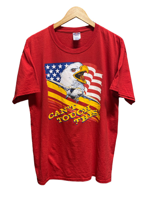 00's Cant Touch This America Eagle Graphic Tee Size Large