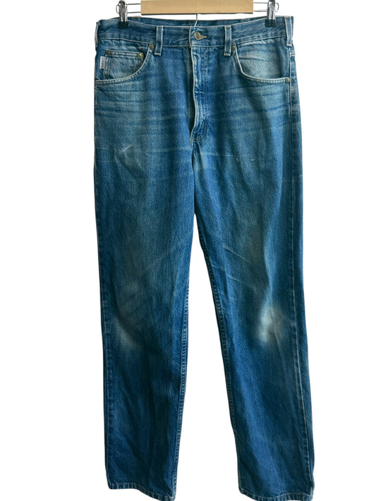 Carhartt Denim Dungaree Fit Carpenter Jeans Size 35x30
