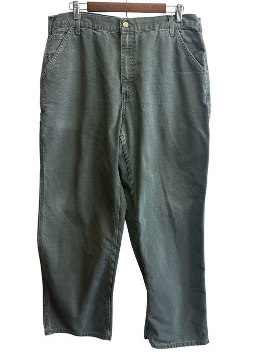 Vintage Carhartt Moss Green Carpenter Pants Size 36x29