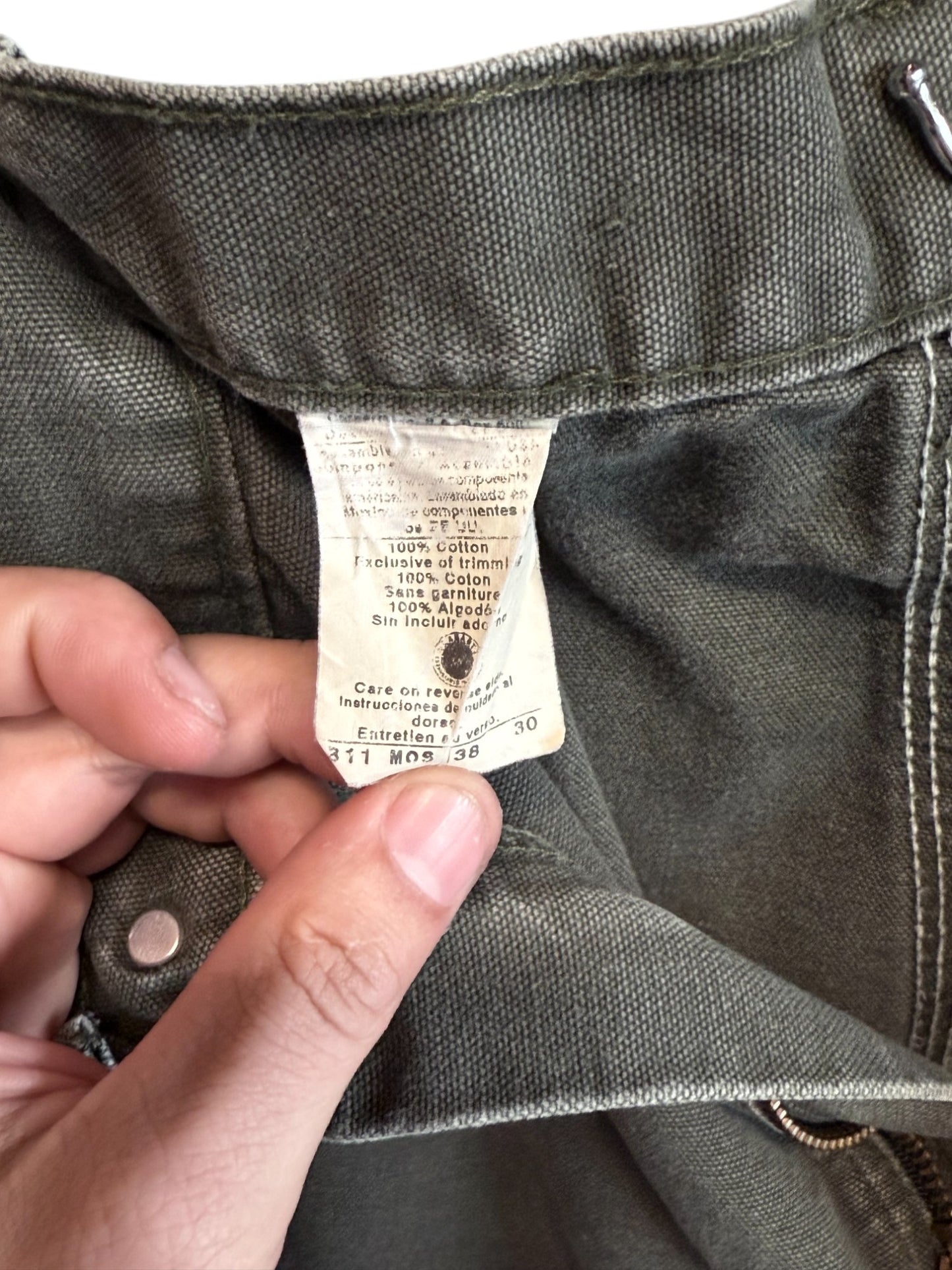 Vintage Carhartt Moss Green Carpenter Pants Size 36x29