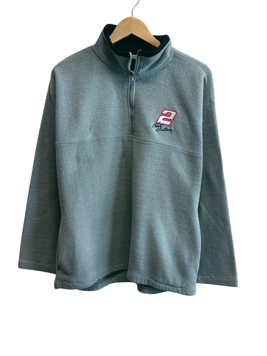 Vintage Rusty Wallace NASCAR Quarter Zip fleece Sweater Size Medium