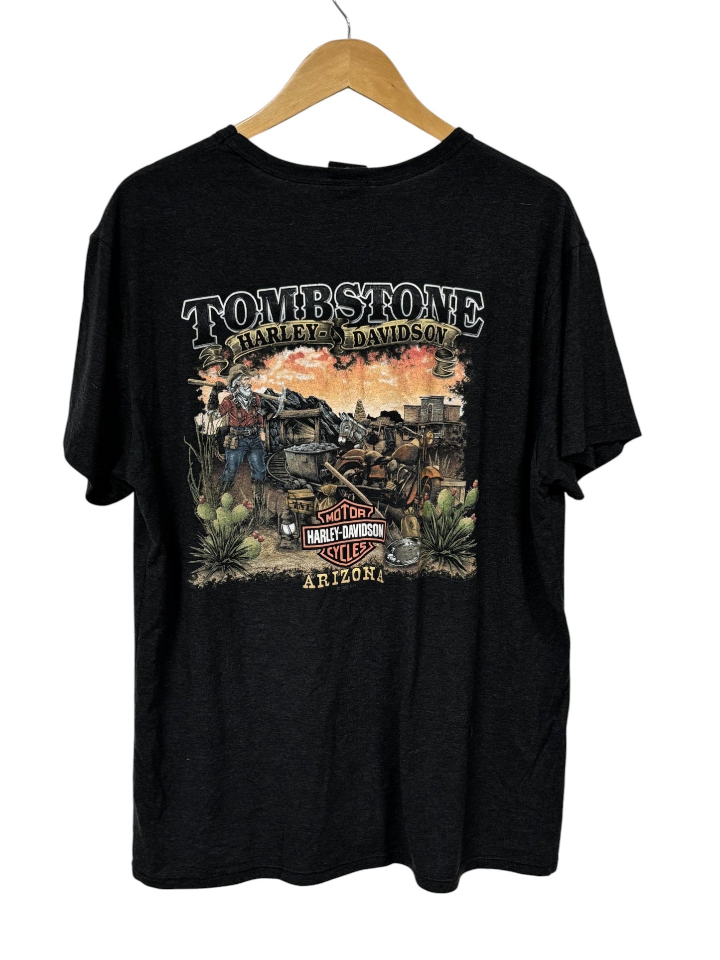 Harley Davidson Tombstone Arizona Biker Graphic Tee Size Large