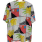 Vintage 90's Women's Abstract Tropical Flowers Button Up Shirt Size Large