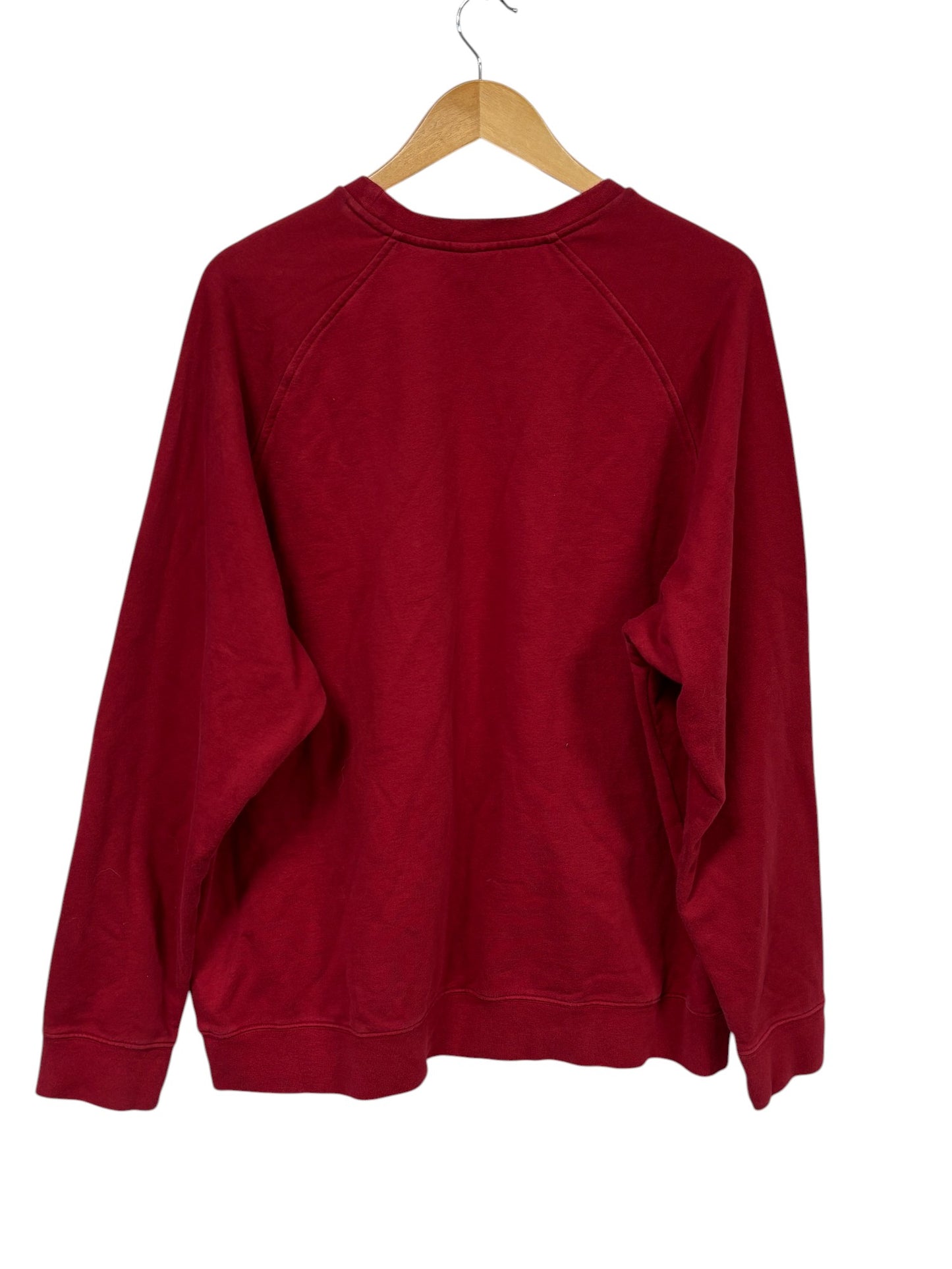 Vintage Y2K Nike Small Swoosh Red Crewneck Sweater Size XL