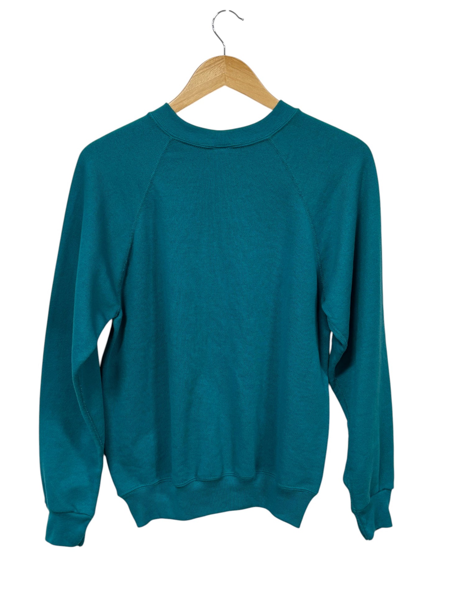 Vintage 80's Tultex Blue Blank Crewneck Sweater Size Medium
