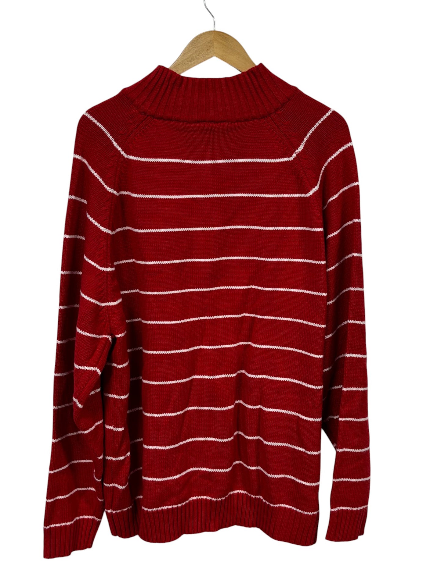 Vintage Y2K South Pole Striped Quarter Zip Sweater Size XXL