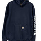 Carhartt Classic Navy Blue Pullover Hoodie Size Medium
